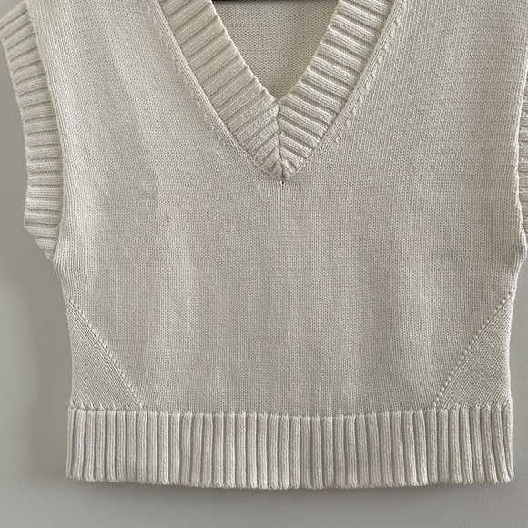Alp N Rock Off White Patrice V-Neck Sweater Vest Size M - Picture 5 of 8